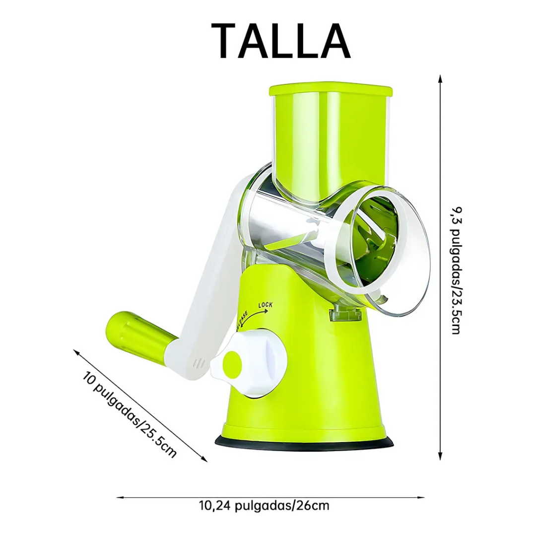 Rallador Cortador Verduras 3 en 1