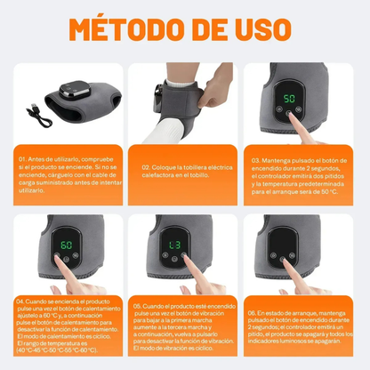 Masajeador de Tobillo Calor y Vibracion