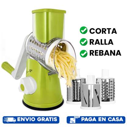 Rallador Cortador Verduras 3 en 1