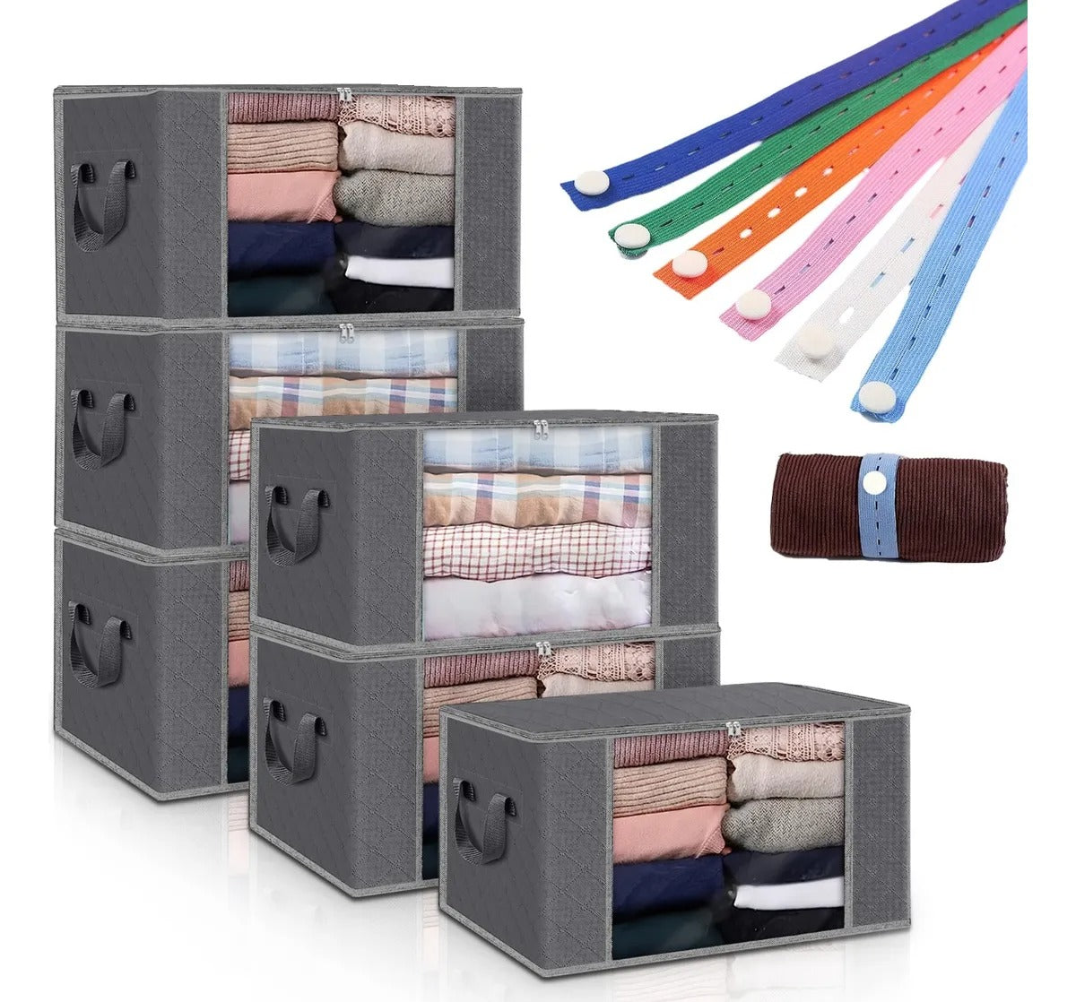 6 Cajas de Almacenamiento Plegables