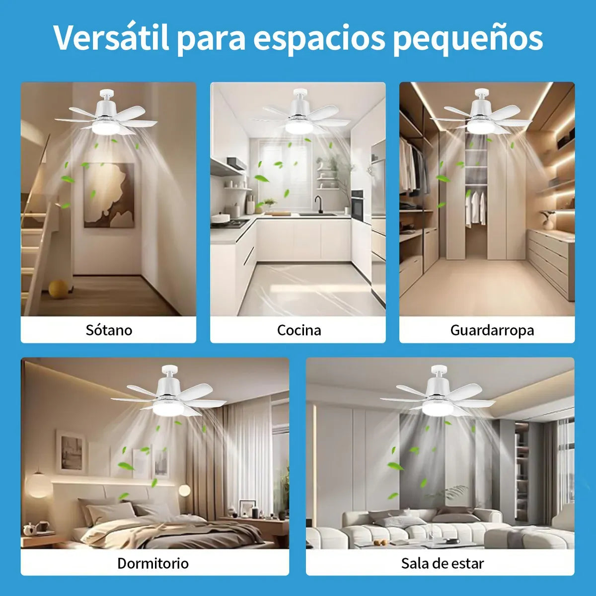 Lampara Ventilador de Techo 3 Velocidades