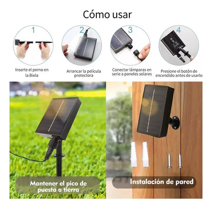 2x1 Luces Solares Navideñas 24 metros