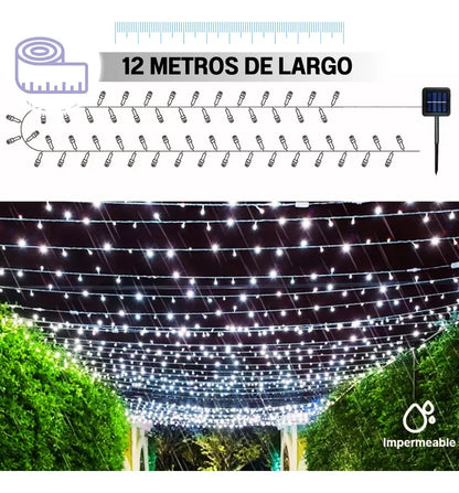 2x1 Luces Solares Navideñas 24 metros