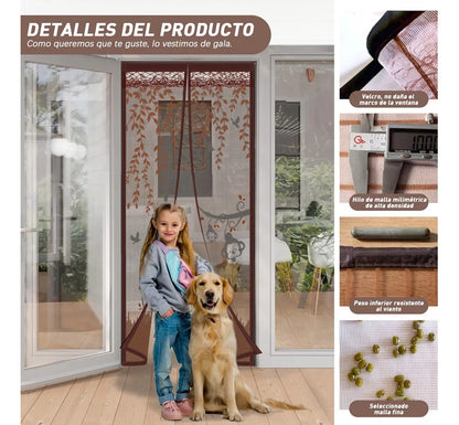 2pz Cortina Mosquitera Magnetica 90x210CM