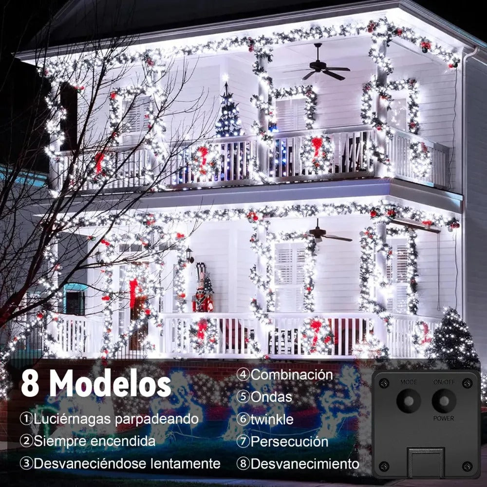 2x1 Luces Solares Navideñas 24 metros