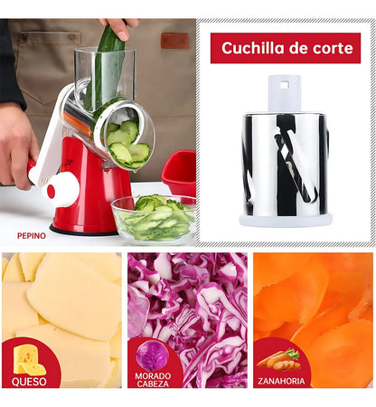 Rallador Cortador Verduras 3 en 1