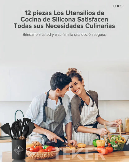 Set 12 Utensilios de Cocina Silicona