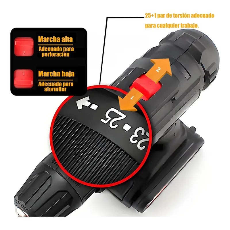 Kit Taladro Portatil Electrico 2 baterias