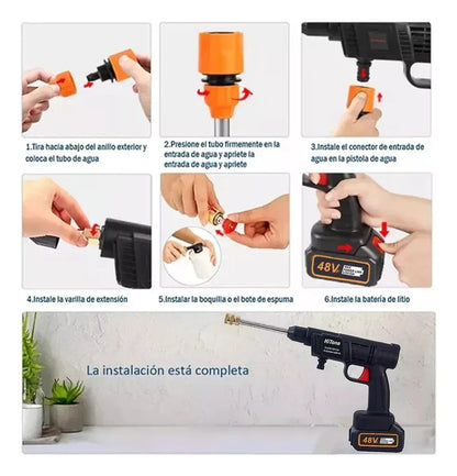 Hidrolavadora portatil 2 Baterias alta potencia