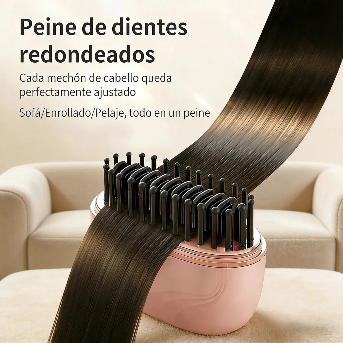 Mini Cepillo Alisador Recargable