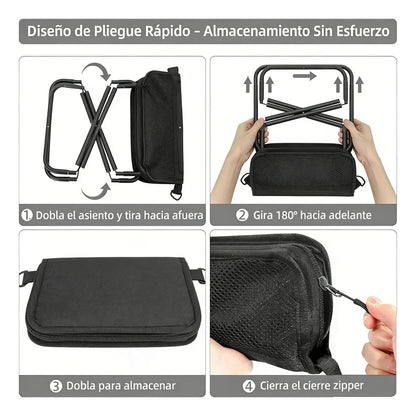 2x1 Mini Silla Plegable Portatil