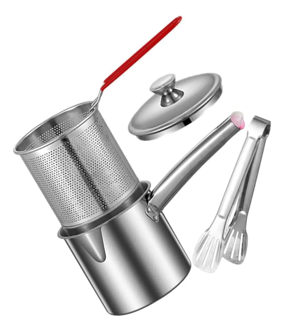 Freidora Acero 3 En 1: Incluye sarten y freidora