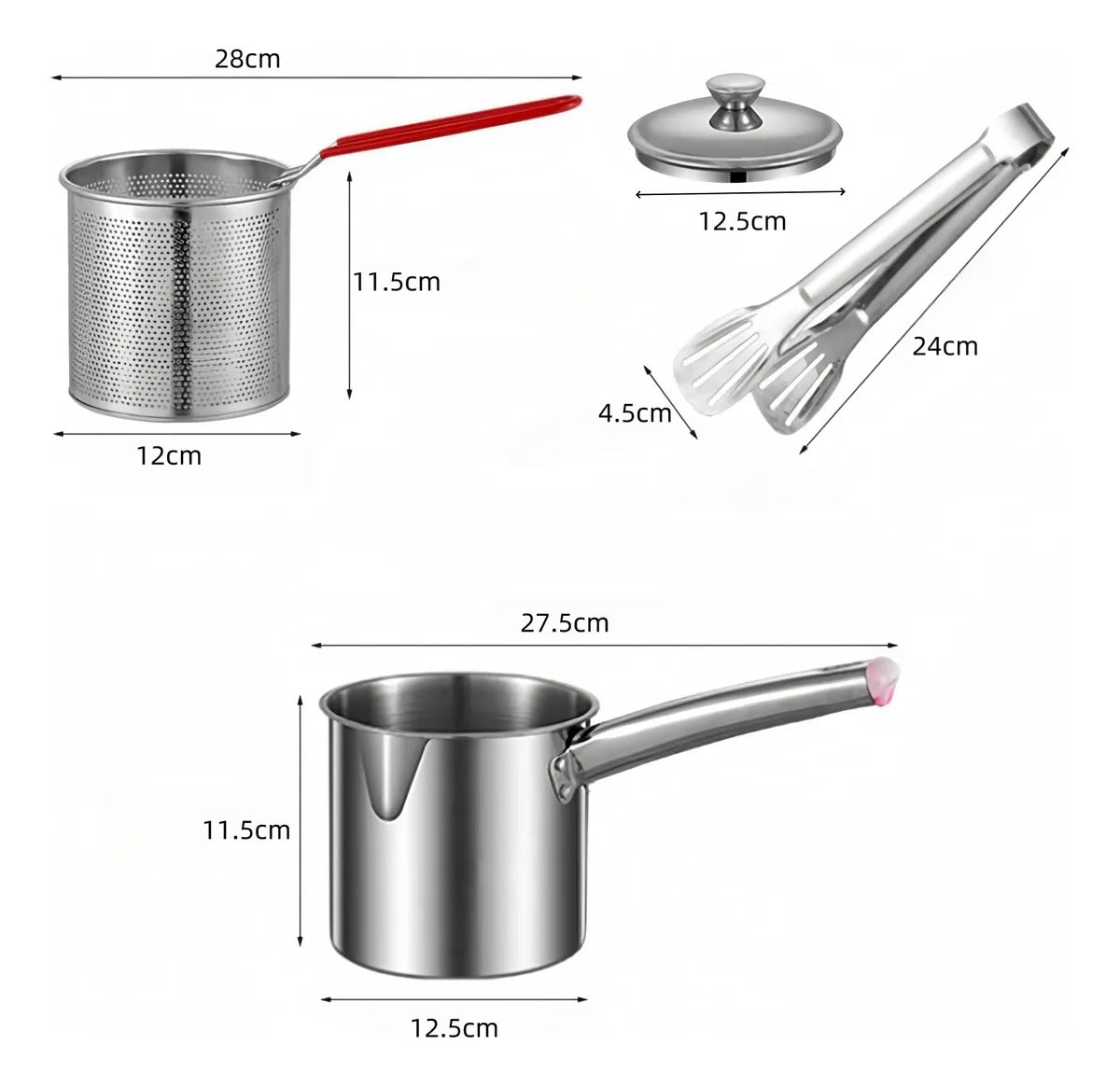 Freidora Acero 3 En 1: Incluye sarten y freidora