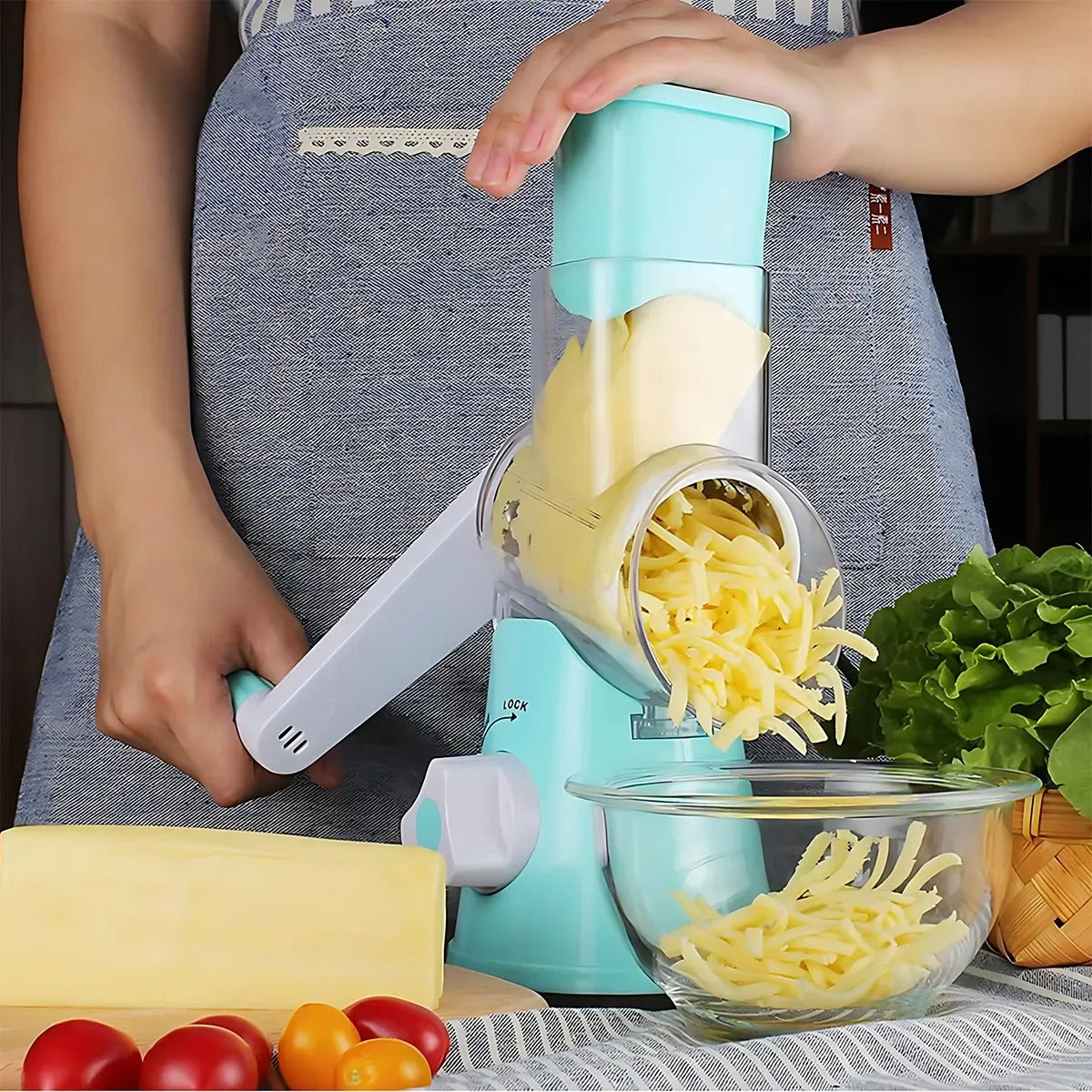 Rallador Cortador Verduras 3 en 1