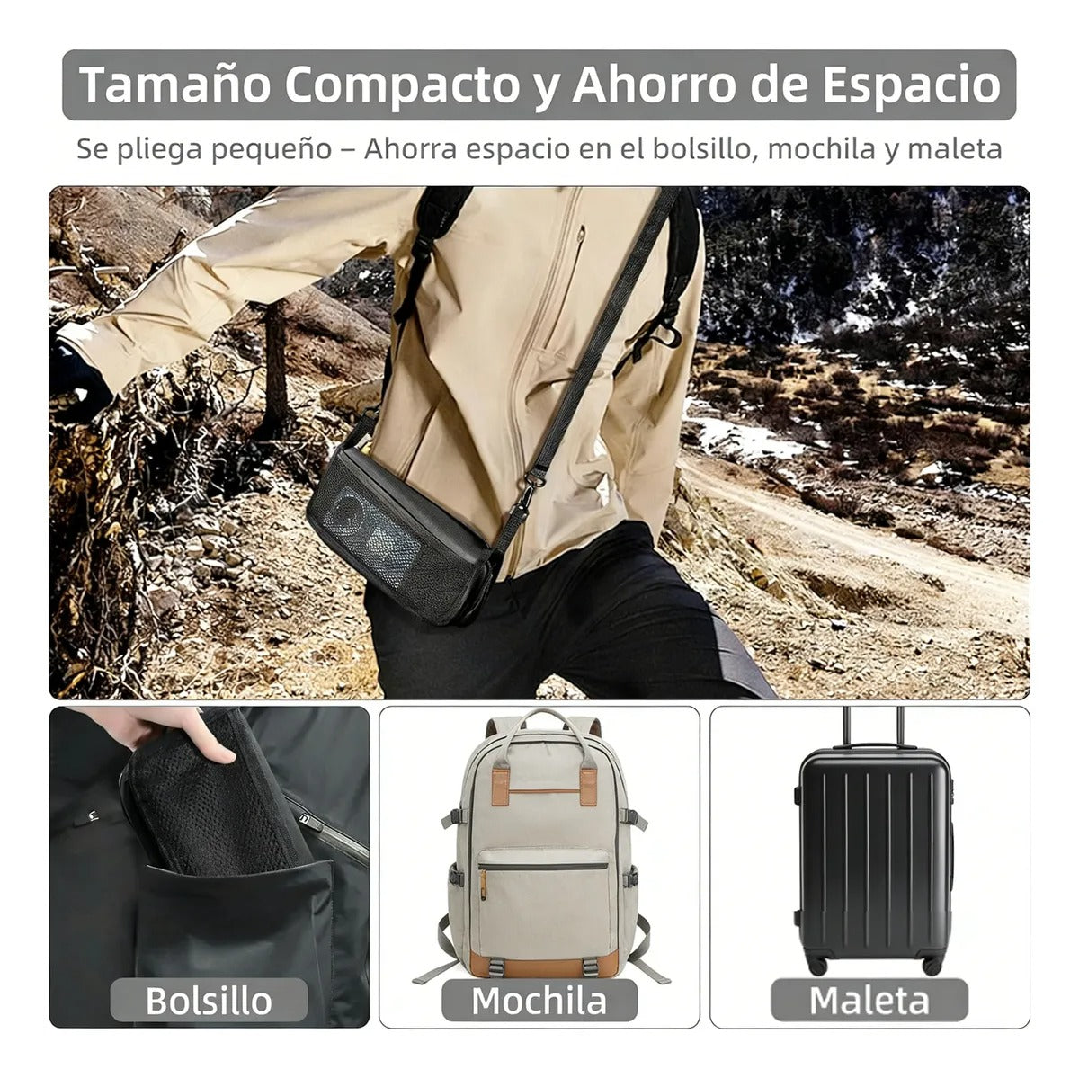 2x1 Mini Silla Plegable Portatil