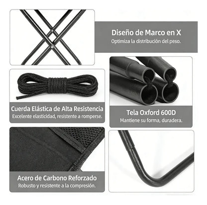 2x1 Mini Silla Plegable Portatil