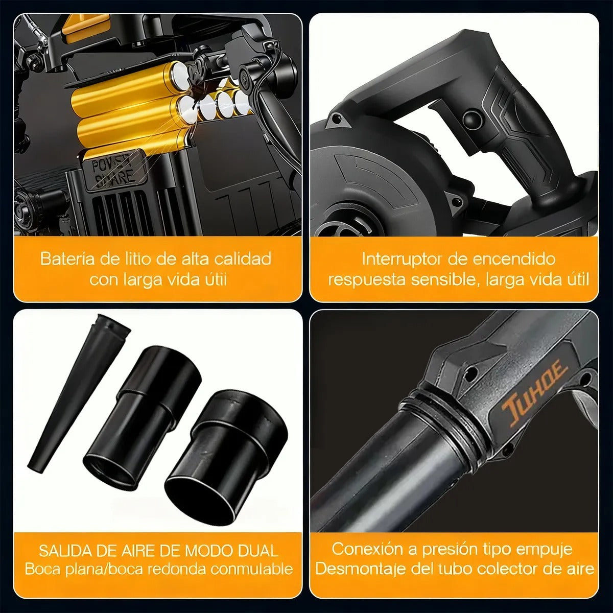 Sopladora y Aspiradora Electrica 2 Baterias