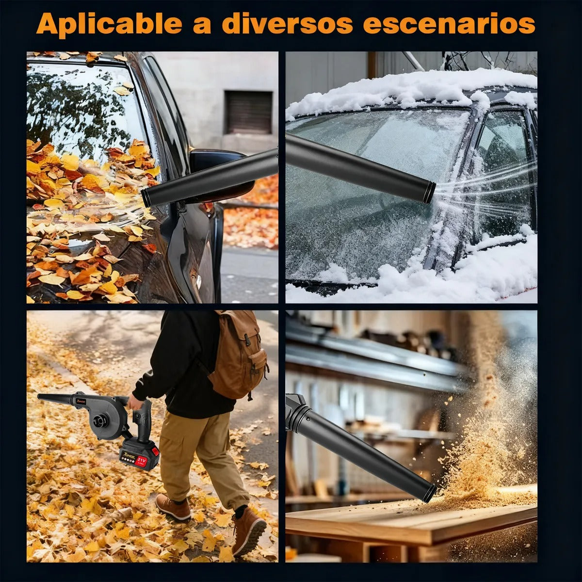 Sopladora y Aspiradora Electrica 2 Baterias