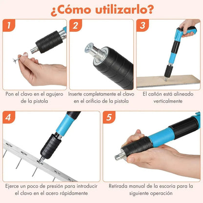 Pistola de Clavos Alta Calidad + 100 Clavos Gratis