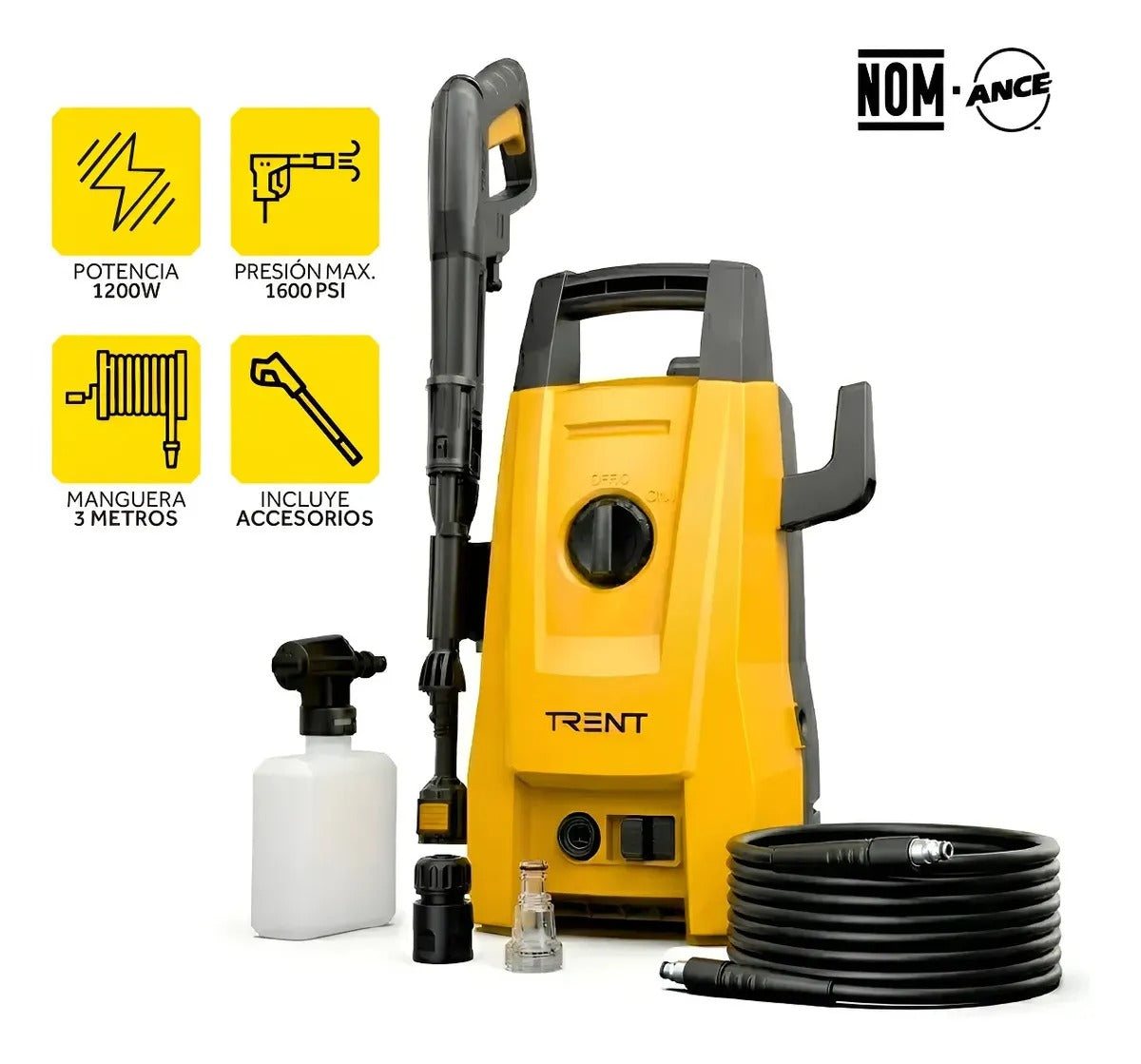 Hidrolavadora Electrica 1200w 1600 Psi Alta Presion